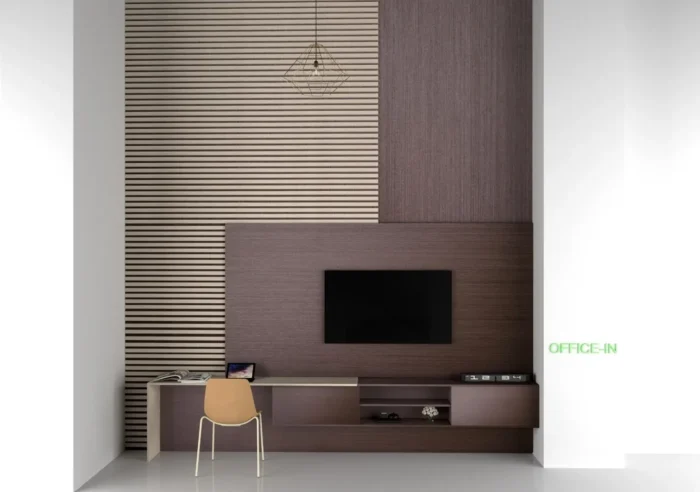 Contemporary Striped Media Unit