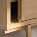 Lower height wooden cabinet close